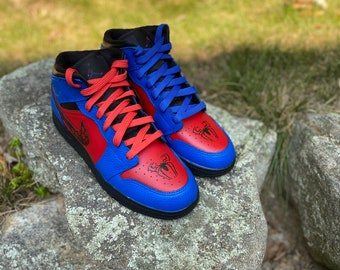 Spiderman Sneakers - Etsy