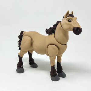 Articulated Horse Toy | 3D Printed Animal Figure | Palomino, Dapple Grey, black, white, paint, appaloosa Buckskin