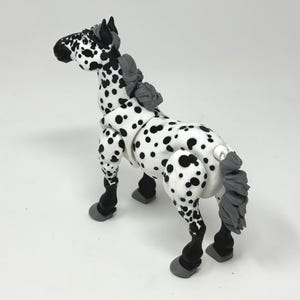 Articulated Horse Toy | 3D Printed Animal Figure | Palomino, Dapple Grey, black, white, paint, appaloosa Flawed Appaloosa