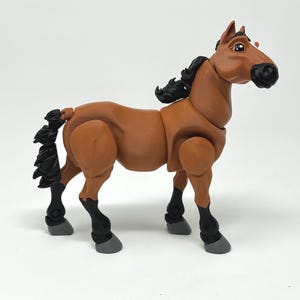 Articulated Horse Toy | 3D Printed Animal Figure | Palomino, Dapple Grey, black, white, paint, appaloosa Bay