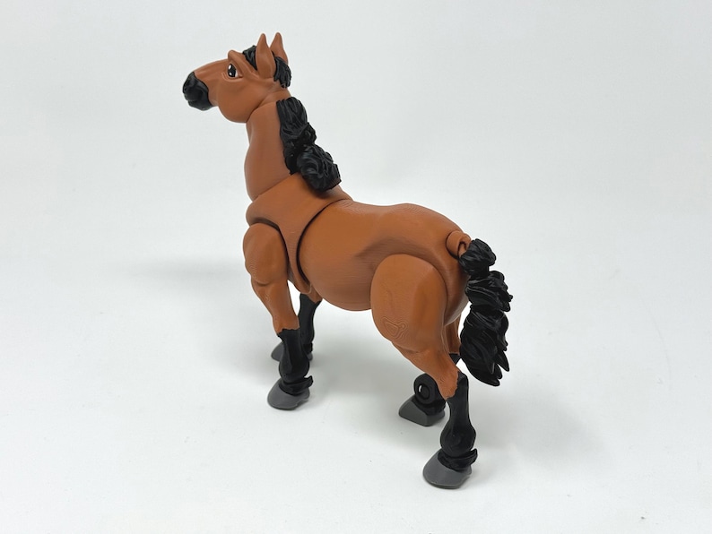 Articulated Horse Toy | 3D Printed Animal Figure | Palomino, Dapple Grey, black, white, paint, appaloosa image 17