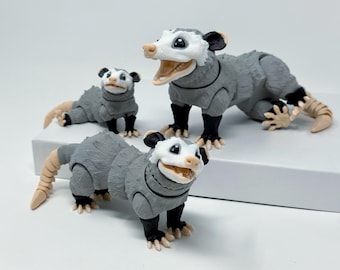 Articulated Possum Toy | 3D Printed Flexi Animal | ADHD Fidget Opossum Figure