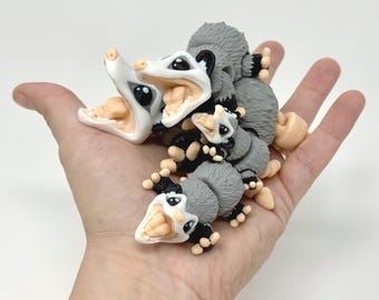 Articulated Possum Toy | 3D Printed Flexi Animal | ADHD Fidget Opossum Figure