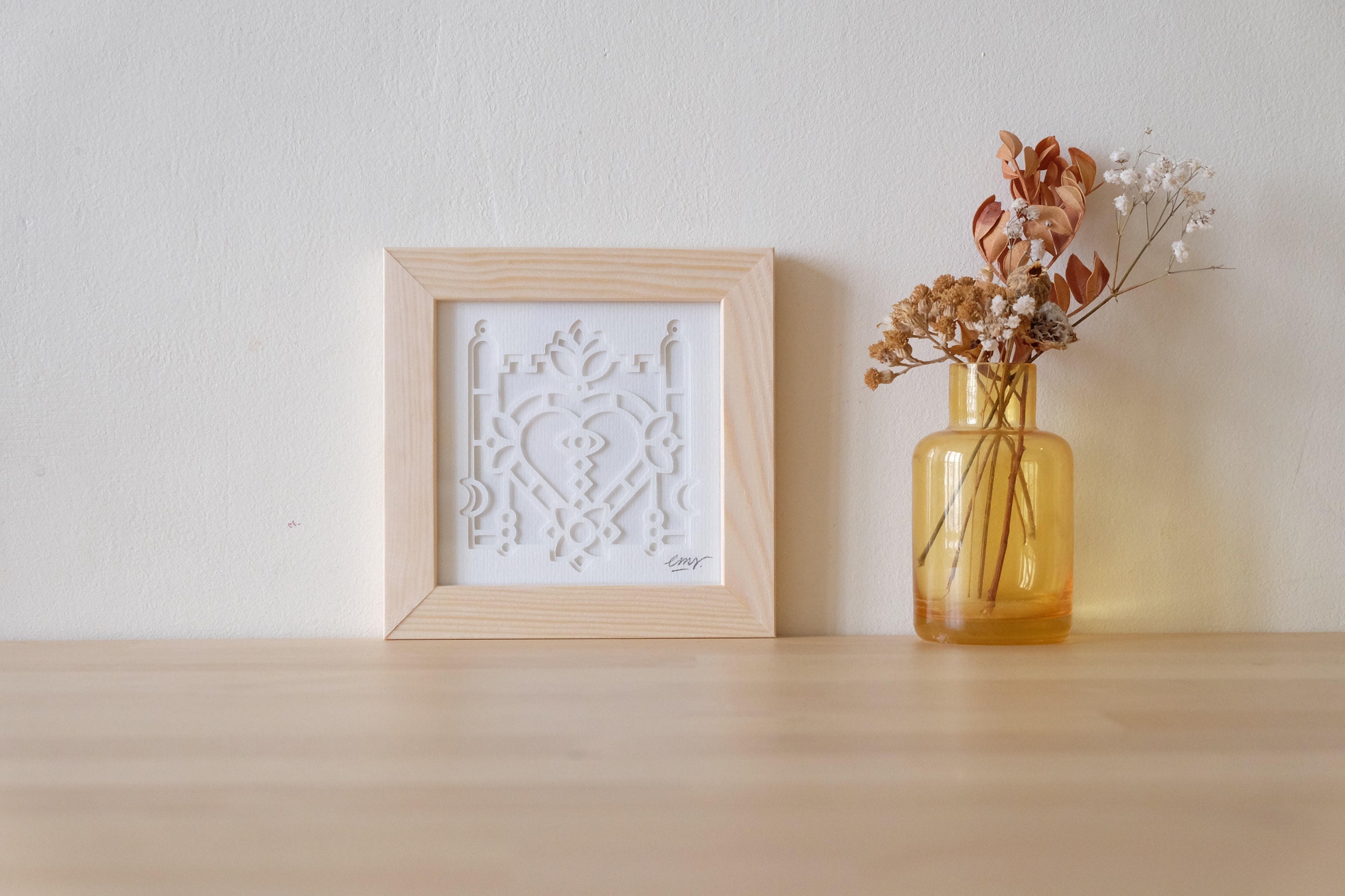 Cadre Décoration Papier Découpé - Lunar Love