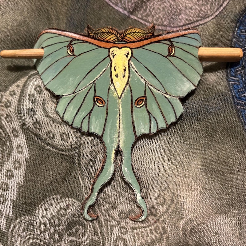 Hair Barrette Luna Moth - Etsy