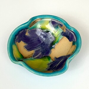 Small Cache Bowl in Purple and Chartreuse Great Gift item image 4