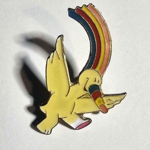 Vintage REGENBOGEN VOGEL Pin Anstecker