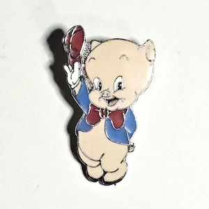 Pin vintage de Porky, el cerdo, de los dibujos animados de los Looney Tunes de la década de 1990