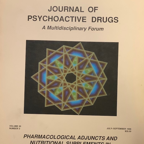 Journal of Psychoactive Drugs vol 20 number 3 July-September 1988