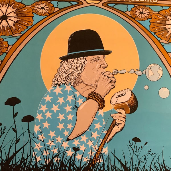 SEVA Foundation Wavy Gravy’s 80th Birthday celebration poster by Mike Dubois