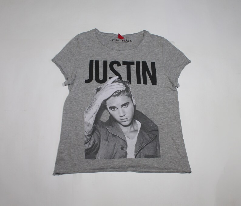 Justin Bieber shirt Pop Rhythm and Blues Hip hop Kids shirt size M 152 cm