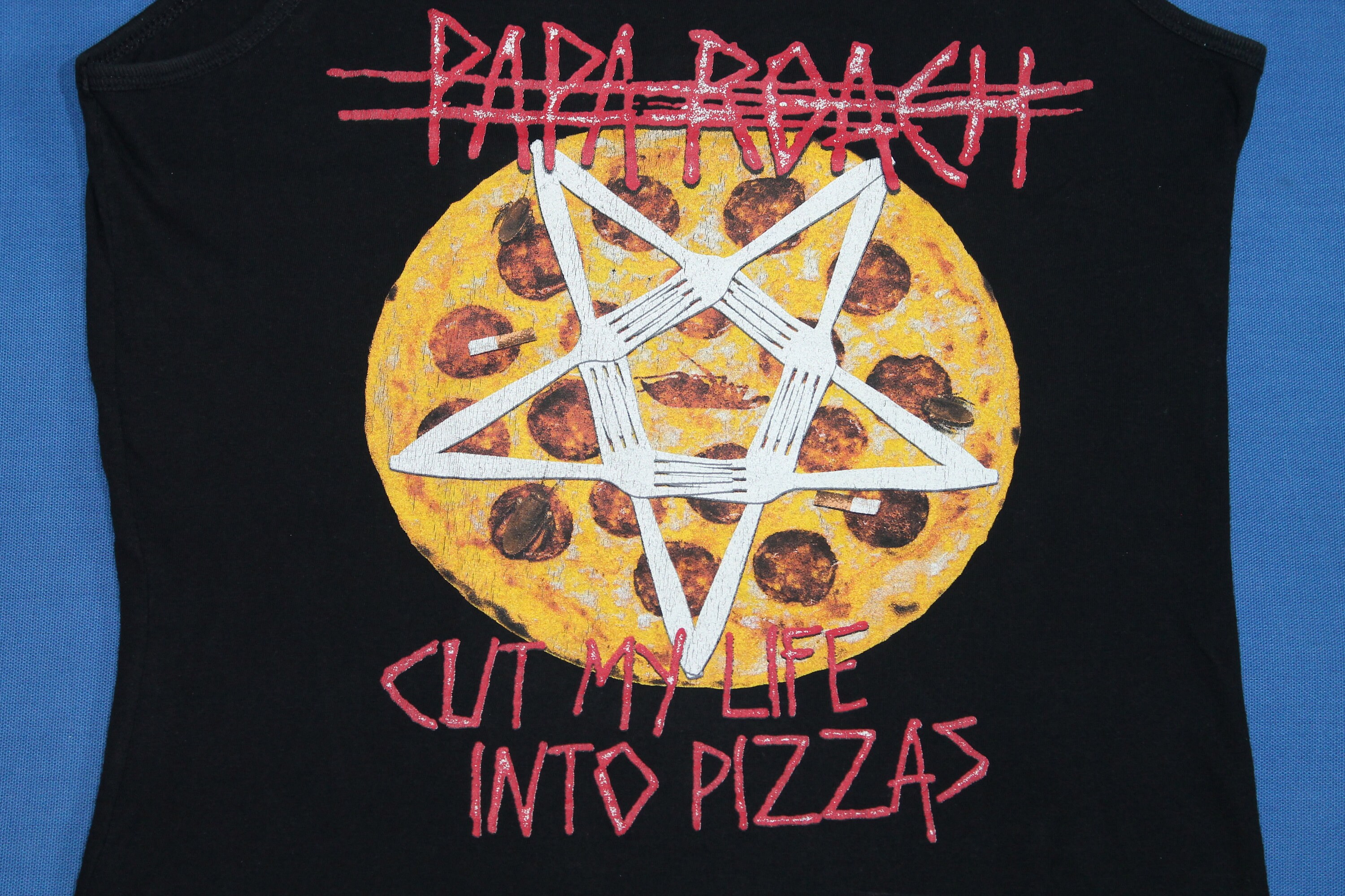 papa roach cut my life into pizza shirt
