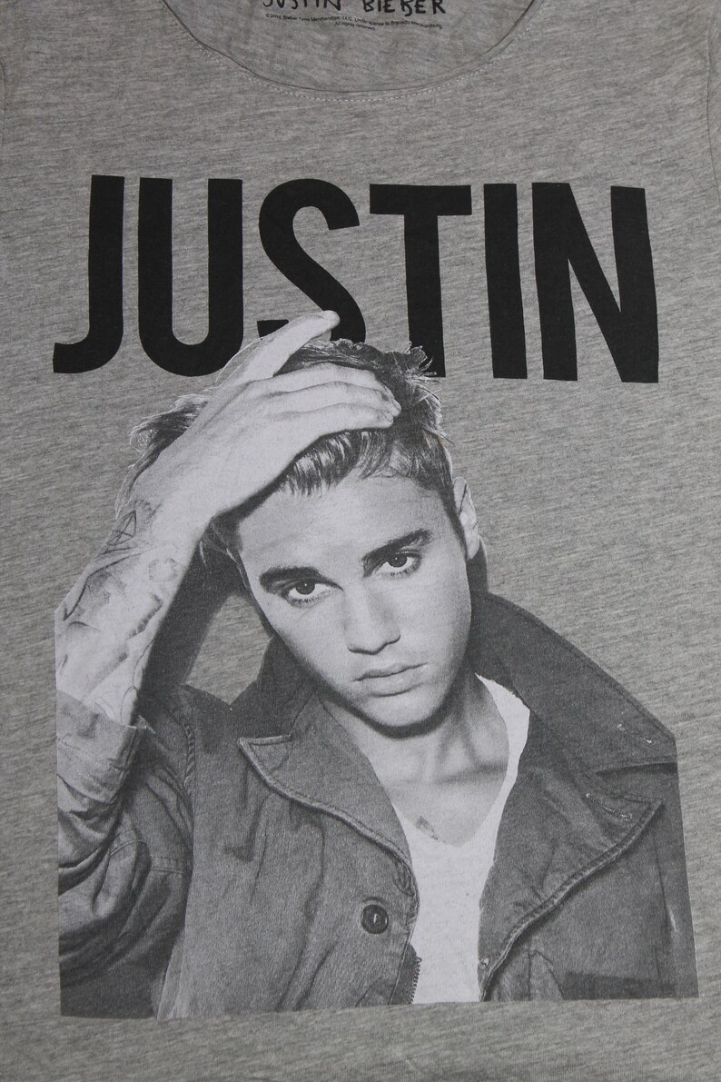 Justin Bieber shirt Pop Rhythm and Blues Hip hop Kids shirt size M 152 cm