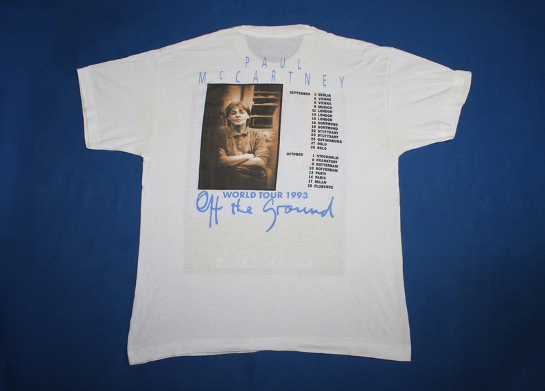 1993 Paul McCartney Tour shirt Off the Ground Tour English rock band shirt Rock Pop Men/'s size XL
