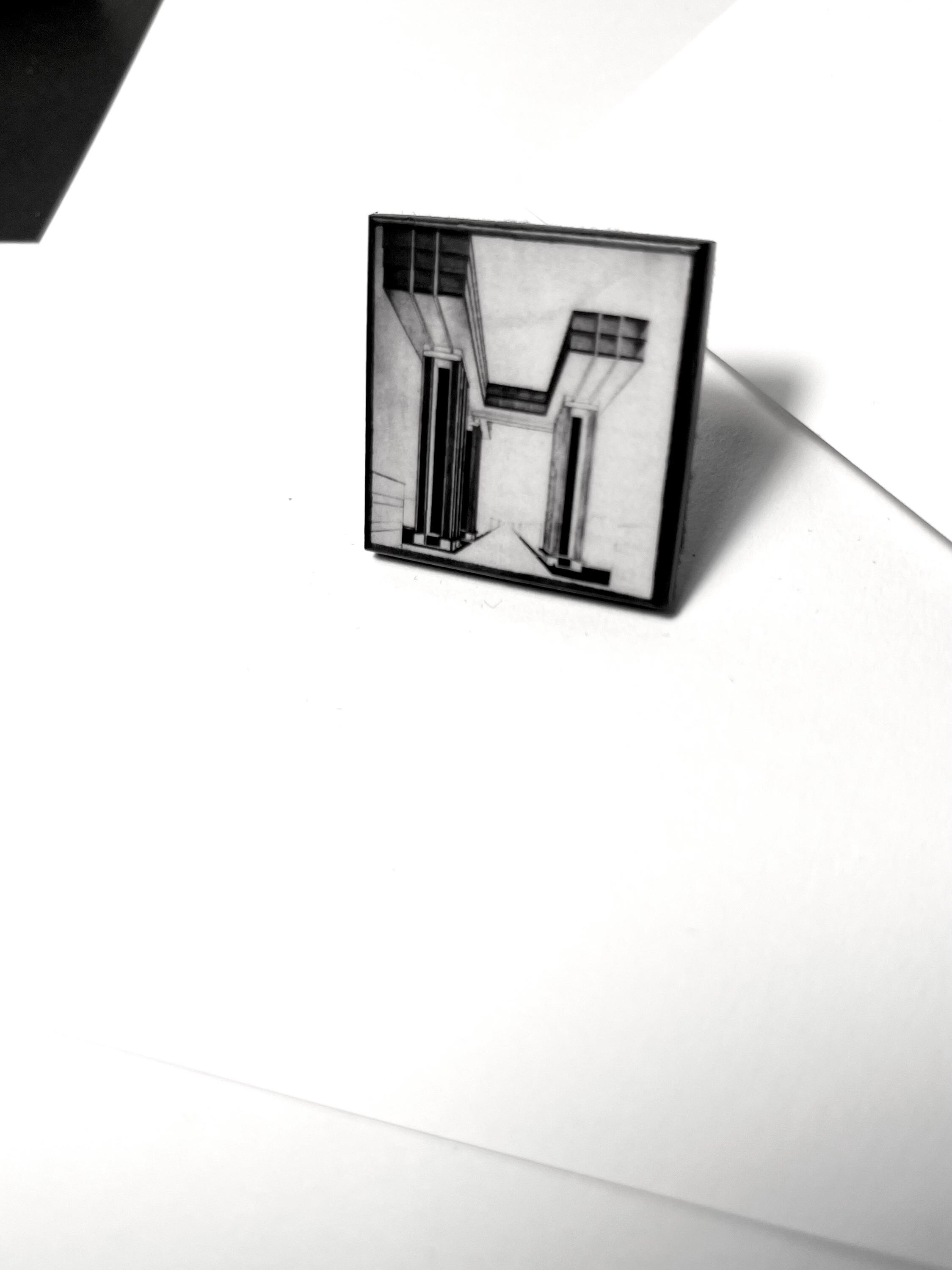 Constructivist Rings El Lissizky Big Ring, Constructivist Art Jewellery, Strong Geometrical ...