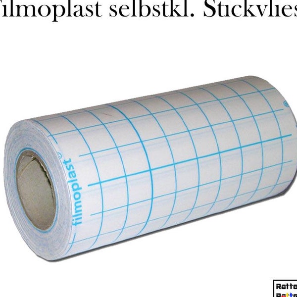 Stabilisator, Vlies, selbstklebenes Stickvlies Filmoplast von Gunold, 20cm breit, 25m Rolle, weiß