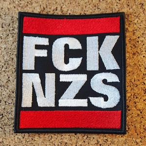 Embroidery file for patch "FCK NZS"