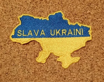 Patch "Ukraine" map with inscription