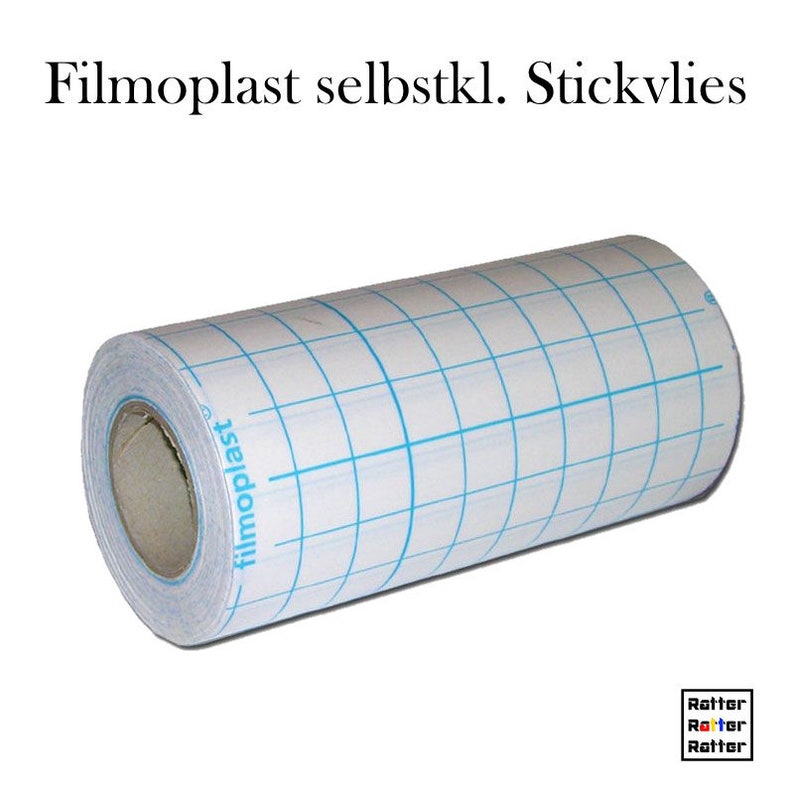 Stabilisator, fleece, zelfklevend borduurvlies Filmoplast van Gunold, 20 cm breed, rol 25 m, wit afbeelding 1