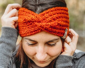 KNITTING PATTERN easy headband instructions for beginners, quick to make, multiple sizes and weights of yarn, classic earwarmer