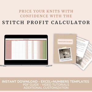 Stitch Profit Calculator: Pricing Template for Knits (Excel & Numbers Files)