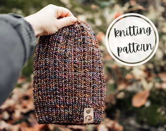 The Gurin Beanie | Knitting Pattern | Bulky (5) Yarn | Digital Download | Instant Download | Multiple Sizes | Baby, Toddler, Child, Adult