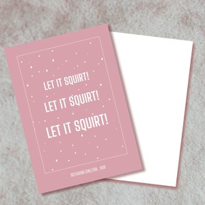 LET IT SQUIRT Natal - cartão postal feminista