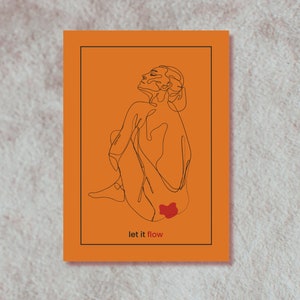 LET IT FLOW - cartão postal feminista
