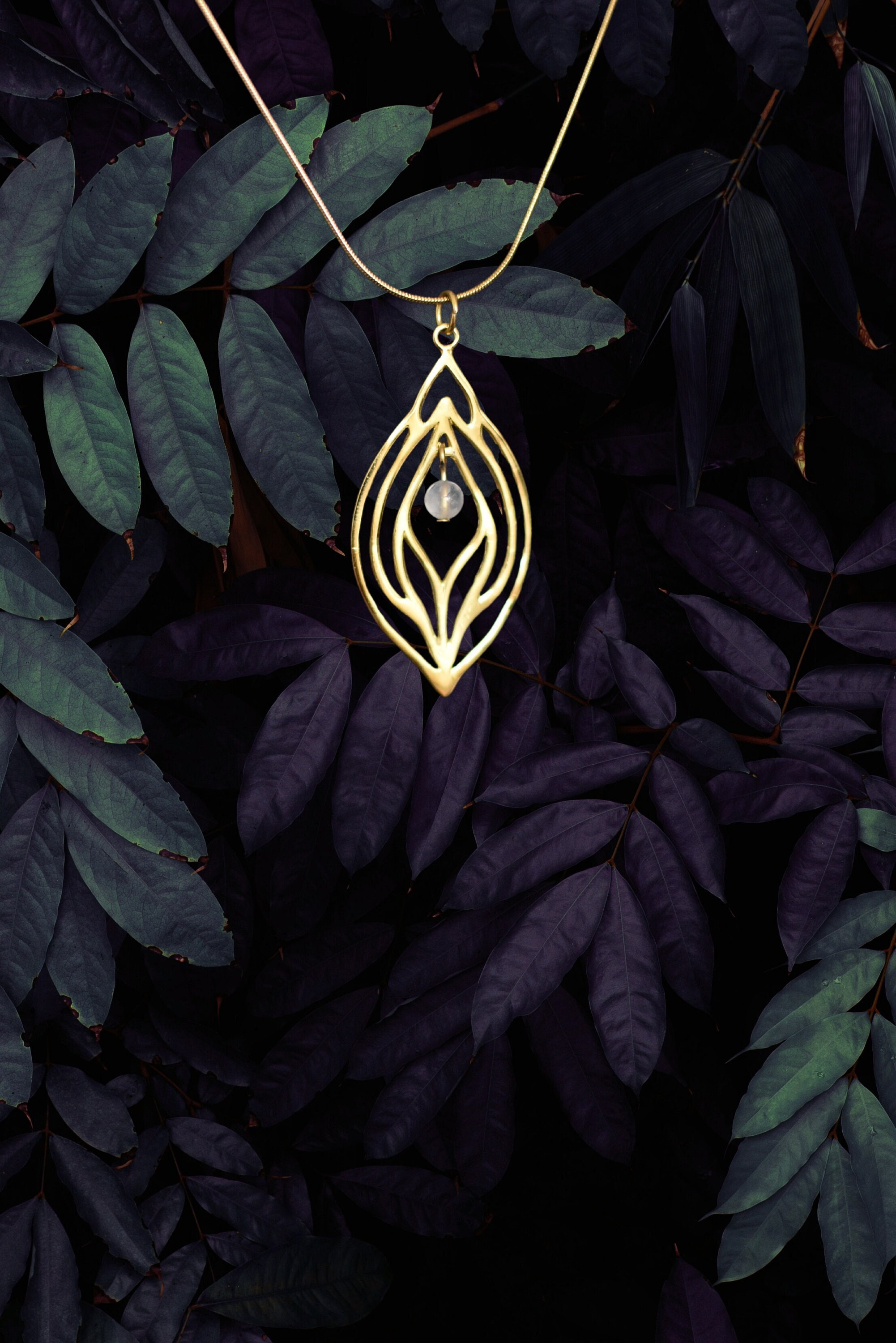 COLLANA VULVA DORATA - Argento Sterling 925, placcato oro 18K