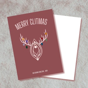 Carte postale de Noël MERRY CLITMAS