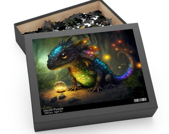 Dragon Puzzle 120, 252, 500-Piece, Great Family Gift. Dragon Jigsaw Puzzle, Dragon Puzzle Gift, Baby Dragon, customised puzzle