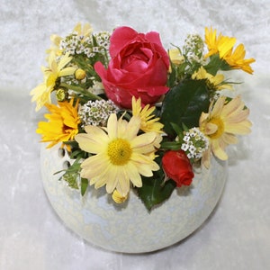 Vase white crystal glaze medium