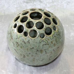 Vase green effect glaze large image 3