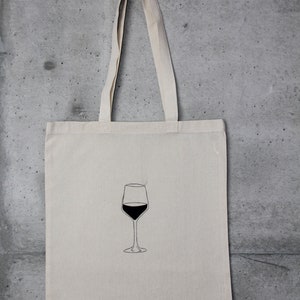 Fairtrade organic jute bag cotton bag wine glass vino wine