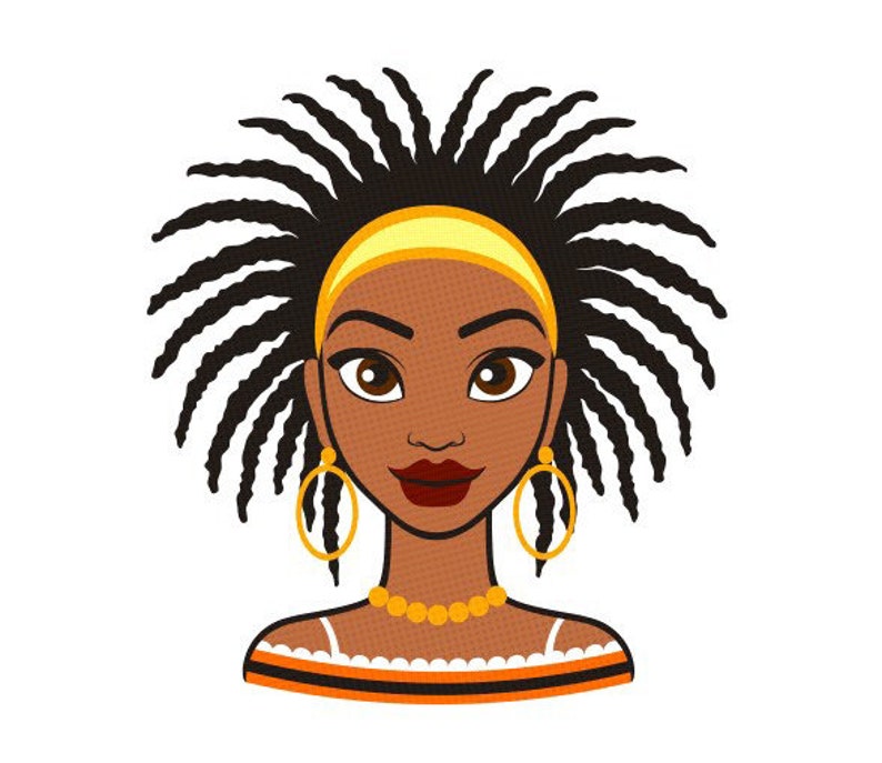 Download Formats SVG PNG PDF Girl With Dreadlocks Cute Girl | Etsy