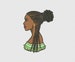 Woman With Dreads, Woman Face, Afro Style, Black Beauty, Machine Embroidery Design, 3 sizes 