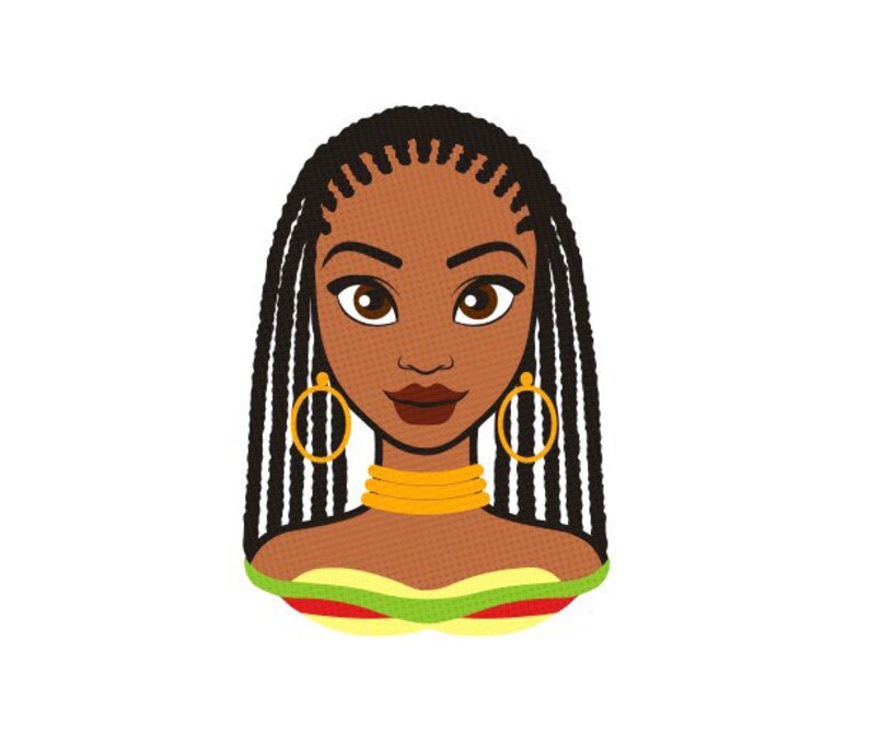 Download Formats SVG PNG PDF Girl With Dreadlocks Cute Girl | Etsy