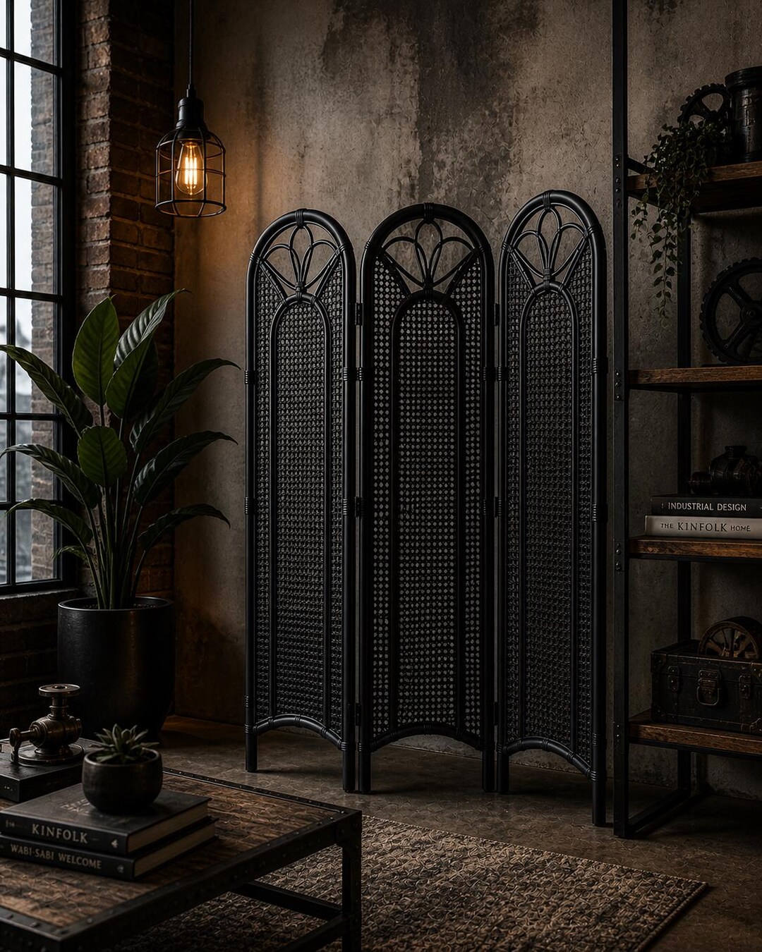 Custom-made Cane Partition | Artisan Rattan Divider | Minimalist ...