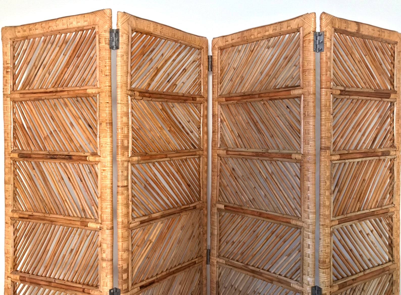 Handmade Rattan room divider 4 fold rattan cane partition 4 Etsy