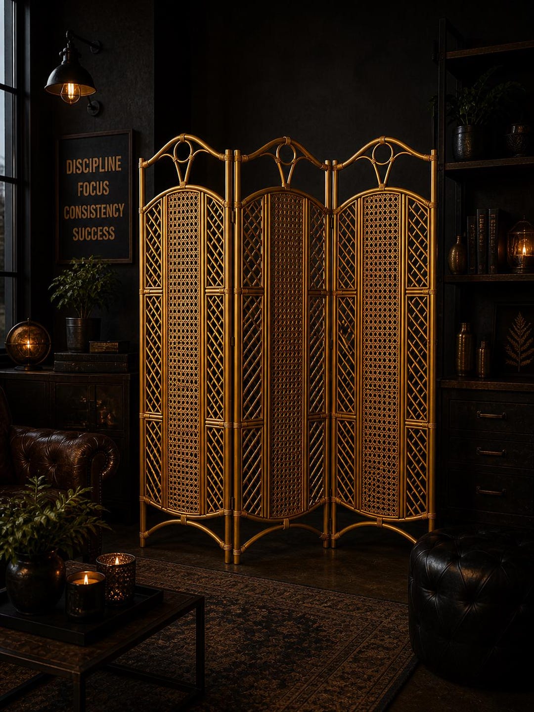 Living Room Cane Divider | Statement Rattan Partition | Interior ...