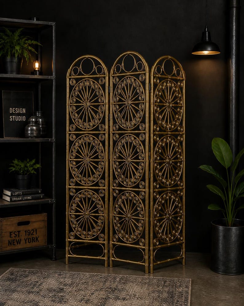 Architectural Cane Divider | Artisan Rattan Partition | Modern Interior ...