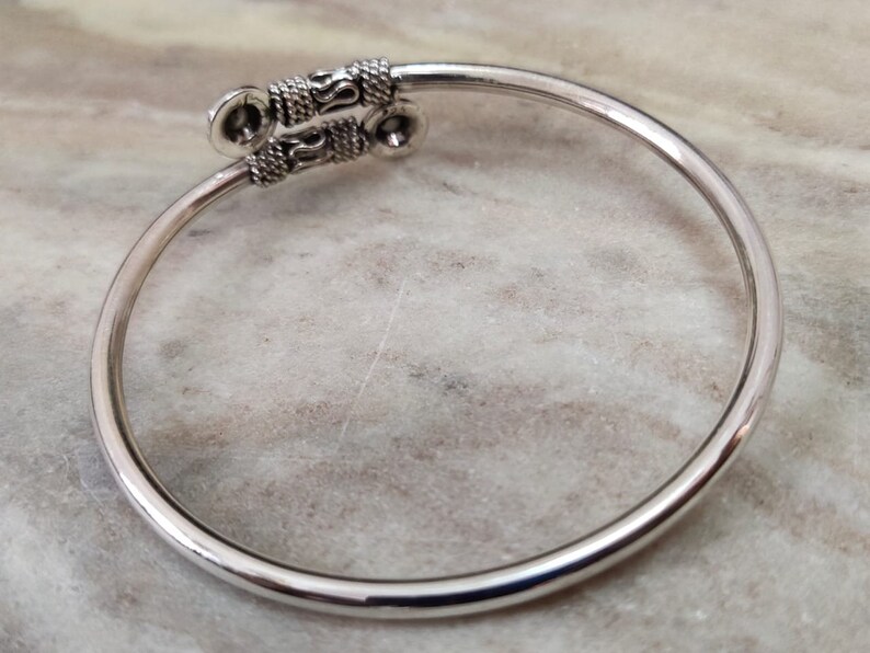 Flower Bangle W-112 Unique Bangle For Women/'s Solid 925 Sterling Silver Bangle Bracelet Handmade Beautiful Bangles Fine Work Bangle