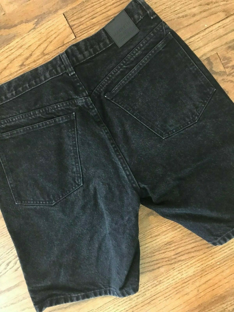Mens Vintage Retro 90s Marithe Francois Girbaud Black Denim Jean Shorts Size 36