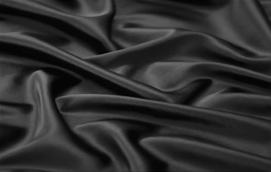 1 Pure Black /lining Silk Stretch Satin Fabric ,width 54 Inch