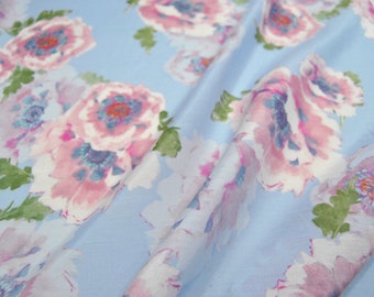 Light Blue Silk Cotton Blend Fabric ,Fabrics In The Yard, Silk Cotton Fabric,Width 54 inch,