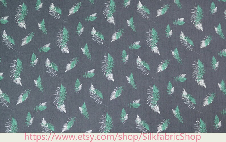 Tropical Leaves Botanical Floral Print Silk Georgette Dark Blue Fabric\uff0c Width 53 inch