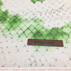 By The Yard/Meter ,Floral Print White Silk Organza Fabric Width 55 inch，High Quality Suitable For Clothing