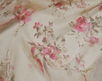 100% Silk Chiffon Floral Print Fabric ,Width 54 inch,By The Yard/Meter,Shirt, Skirt, Dress, Mulberry Silk Clothing Fabric