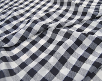 Black And White Lattice Print Silk Crepe de Chine Fabric ,Width 44 inch，By The Yard/Meter,Dress,Shirt,Skirt,Mulberry Silk Clothing Fabric
