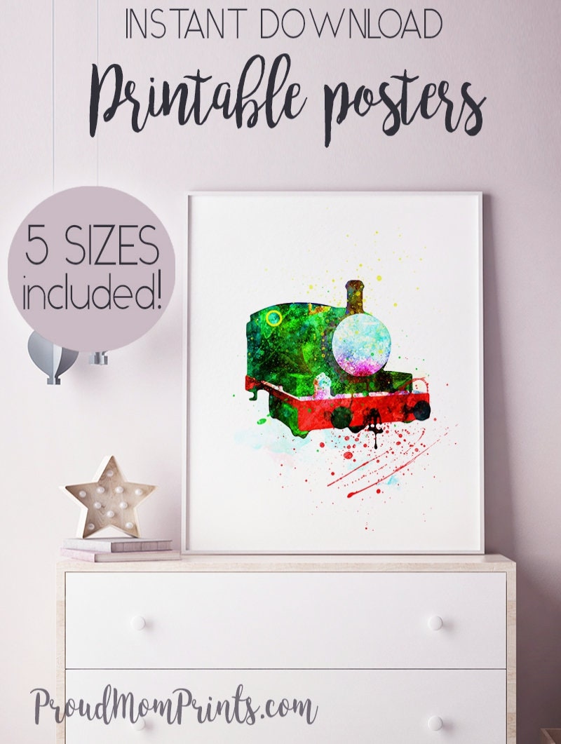 Thomas And Friends Thomas The Tank Engine Printable Wall Art Etsy